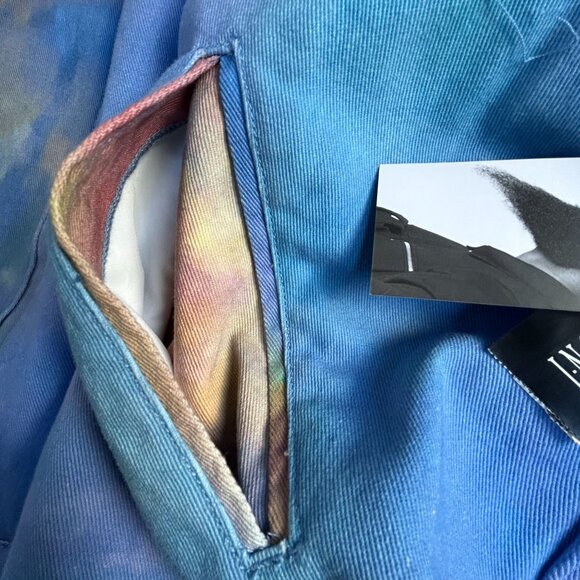 Allen Onya INC International Concepts XXL Tie-Dye Denim Jacket Worldly Blue New - Picture 6 of 12